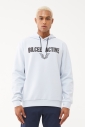 Erkek Açık Gri Kapüşonlu Baskılı Sweatshirt | 1541 - 2