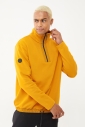 Erkek Koyu Sarı Yarım Fermuarlı Dik Yaka Sweatshirt Takım 1626 - 11