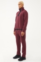 Erkek Koyu Bordo Yarım Fermuarlı Dik Yaka Sweatshirt Takım | 1626 - 4