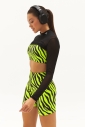 Kadın Fosfor Zebra Destekli Spor Crop Top Toparlayıcı Bra Sporcu Sütyeni Büstiyer | 1671 - 2