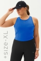 Kadın Koyu Mavi Bisiklet Yaka Toparlayıcı Destekli Spor ve Günlük Destekli Crop Top Body Bra | 9209 - 4