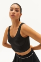 Kadın Siyah Fitness-Antrenman Spor Fashion Crop Top Toparlayıcı Bra Sporcu Sütyeni Büstiyer | 0604 - 4