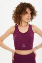 Kadın Mürdüm Fitness-Antrenman Spor Fashion Crop Top Toparlayıcı Bra Sporcu Sütyeni Büstiyer | 0604 - 8