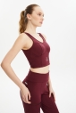 Kadın Bordo Fitness-Antrenman Spor Fashion Crop Top Toparlayıcı Bra Sporcu Sütyeni Büstiyer | 0604 - 4