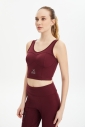 Kadın Bordo Fitness-Antrenman Spor Fashion Crop Top Toparlayıcı Bra Sporcu Sütyeni Büstiyer | 0604 - 6