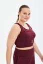 Kadın Bordo Fitness-Antrenman Spor Fashion Crop Top Toparlayıcı Bra Sporcu Sütyeni Büstiyer | 0604 - 11