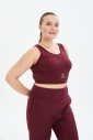 Kadın Bordo Fitness-Antrenman Spor Fashion Crop Top Toparlayıcı Bra Sporcu Sütyeni Büstiyer | 0604 - 12