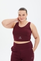 Kadın Bordo Fitness-Antrenman Spor Fashion Crop Top Toparlayıcı Bra Sporcu Sütyeni Büstiyer | 0604 - 10