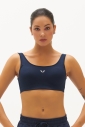 Kadın Lacivert Pamuklu Destekli Spor ve Günlük Crop Top Bra Sporcu Sütyeni | 0148 - 3