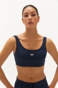 Kadın Lacivert Pamuklu Destekli Spor ve Günlük Crop Top Bra Sporcu Sütyeni | 0148 - 1