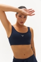 Kadın Lacivert Pamuklu Destekli Spor ve Günlük Crop Top Bra Sporcu Sütyeni | 0148 - 6