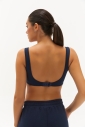 Kadın Lacivert Pamuklu Destekli Spor ve Günlük Crop Top Bra Sporcu Sütyeni | 0148 - 2