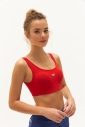 Kadın Kırmızı Organik Pamuklu Destekli Spor ve Günlük Crop Top Bra Sporcu Sütyeni | 0148 - 8