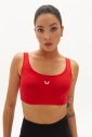 Kadın Kırmızı Organik Pamuklu Destekli Spor ve Günlük Crop Top Bra Sporcu Sütyeni | 0148 - 14