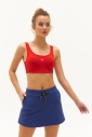 Kadın Kırmızı Organik Pamuklu Destekli Spor ve Günlük Crop Top Bra Sporcu Sütyeni | 0148 - 16