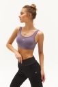 Kadın Lila Organik Pamuklu Destekli Spor ve Günlük Crop Top Bra Sporcu Sütyeni | 0148 - 3