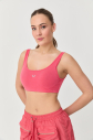 Kadın Camel Organik Pamuklu Destekli Spor Ve Günlük Crop Top Bra Sporcu Sütyeni | 0148 - 1