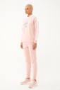 Kadın Pembe Kapüşonlu İpli Sweatshirt Takım | 1663 - 6