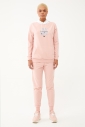 Kadın Pembe Kapüşonlu İpli Sweatshirt Takım | 1663 - 4