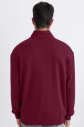 Peak Erkek Bordo Oversize Fermuarlı Yaka Sweatshirt | 7021 - 2