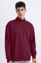 Peak Erkek Bordo Oversize Fermuarlı Yaka Sweatshirt | 7021 - 1