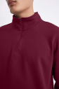 Peak Erkek Bordo Oversize Fermuarlı Yaka Sweatshirt | 7021 - 4