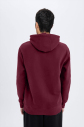 Peak Erkek Bordo Pamuklu Oversize Kanguru Cepli Kapüşonlu Sweatshirt | 7017 - 2