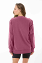 Peak Kadın Plum Oversize Bisiklet Yaka Basic Sweatshirt | 7015 - 2