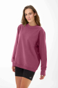 Peak Kadın Plum Oversize Bisiklet Yaka Basic Sweatshirt | 7015 - 4