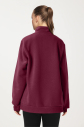 Peak Kadın Bordo Oversize Fermuarlı Yaka Sweatshirt | 7012 - 2