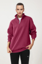 Peak Kadın Plum Oversize Fermuarlı Yaka Sweatshirt | 7012 - 1